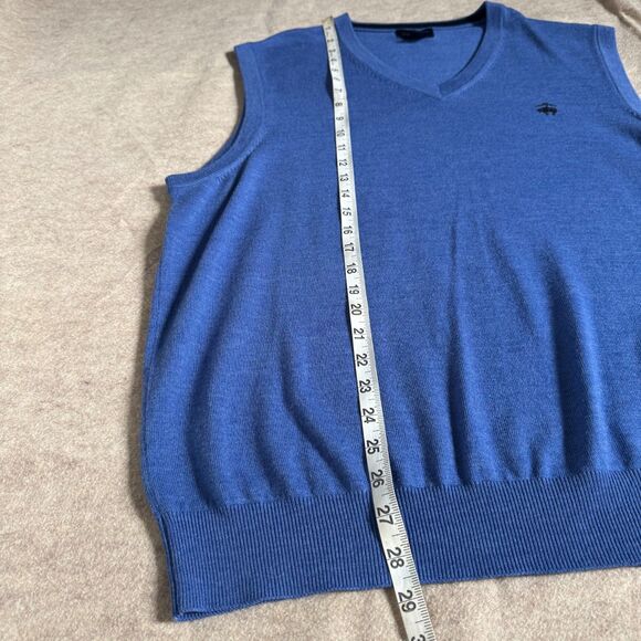 Brooks Brothers blue merino wool sweater vest men’s XL Heritage Old Money Preppy - Picture 5 of 7